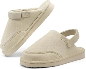 Kids Suede Clogs Girls Boys Clogs Slip On Sandals with Adjustable Strap for Children, Classic Toddler Slippers Non-Slip, Soft Textile Lining, Suede Mules for Indoor and Outdoor