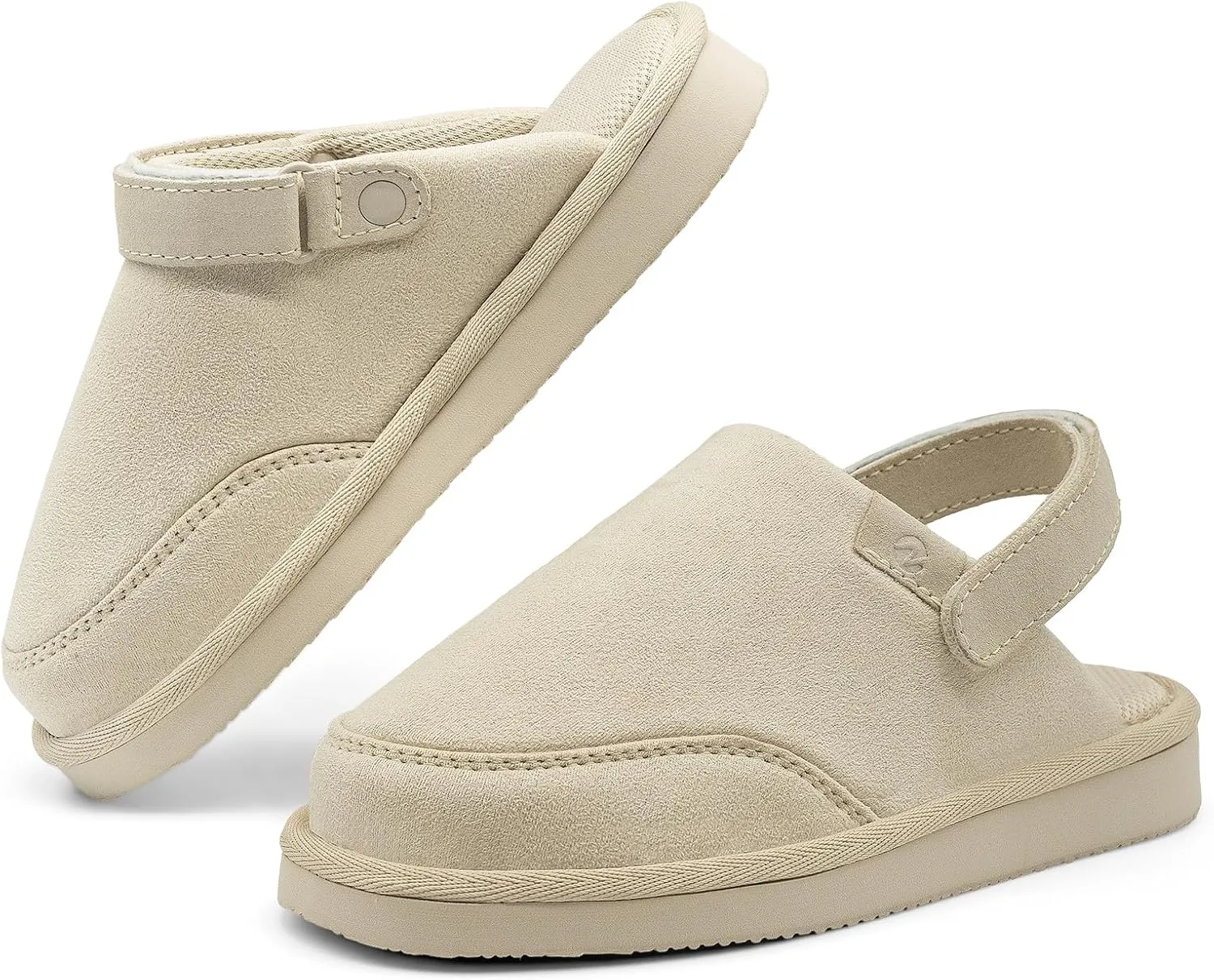 Kids Suede Clogs Girls Boys Clogs Slip On Sandals with Adjustable Strap for Children, Classic Toddler Slippers Non-Slip, Soft Textile Lining, Suede Mules for Indoor and Outdoor