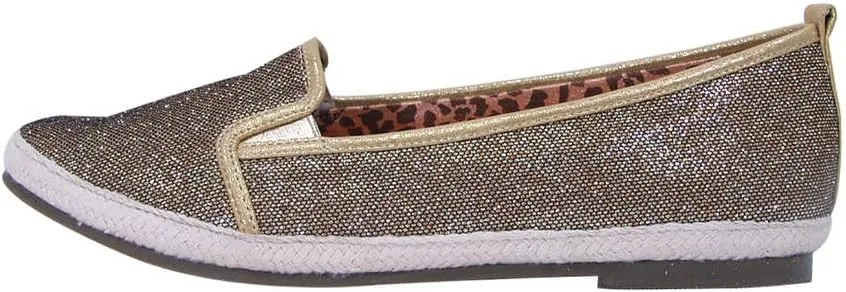 Lacy Women Wide Width Casual Slip-On Metallic Loafer Flats