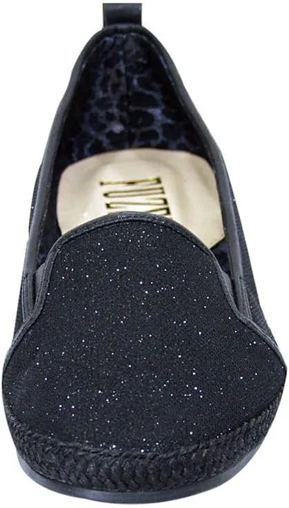 Lacy Women Wide Width Casual Slip-On Metallic Loafer Flats