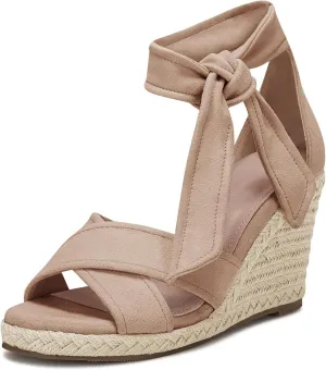LAICIGO Women's Lace Up Espadrille Wedge Sandals Open Toe Platform Ankle Strap Summer Dress Shoes