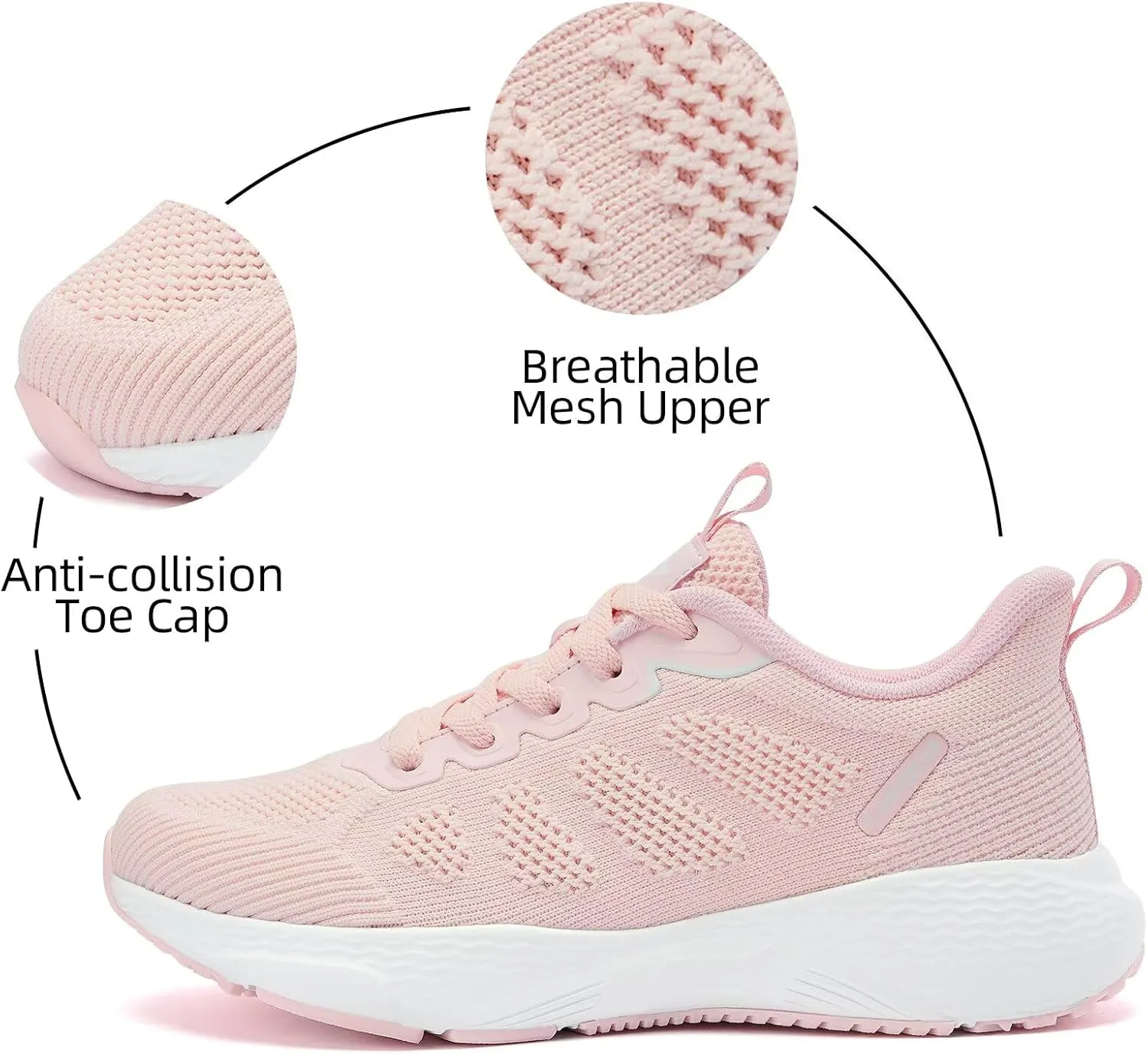 Lamincoa Women's Walking Shoes Running Lightweight Sneakers Comfortable Tennis Athletic Shoes Outdoor Gym Sport Workout