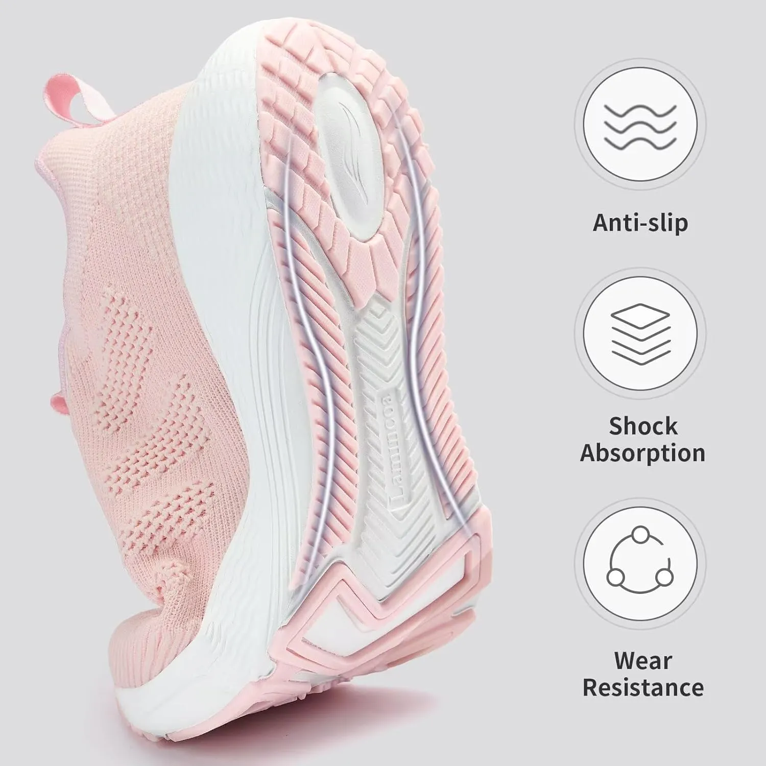 Lamincoa Women's Walking Shoes Running Lightweight Sneakers Comfortable Tennis Athletic Shoes Outdoor Gym Sport Workout