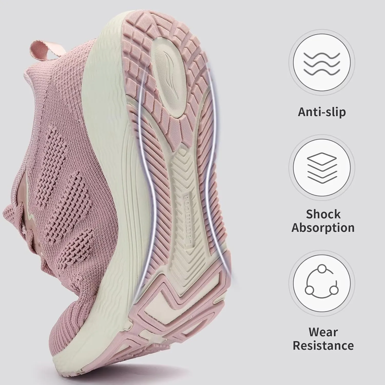 Lamincoa Women's Walking Shoes Running Lightweight Sneakers Comfortable Tennis Athletic Shoes Outdoor Gym Sport Workout