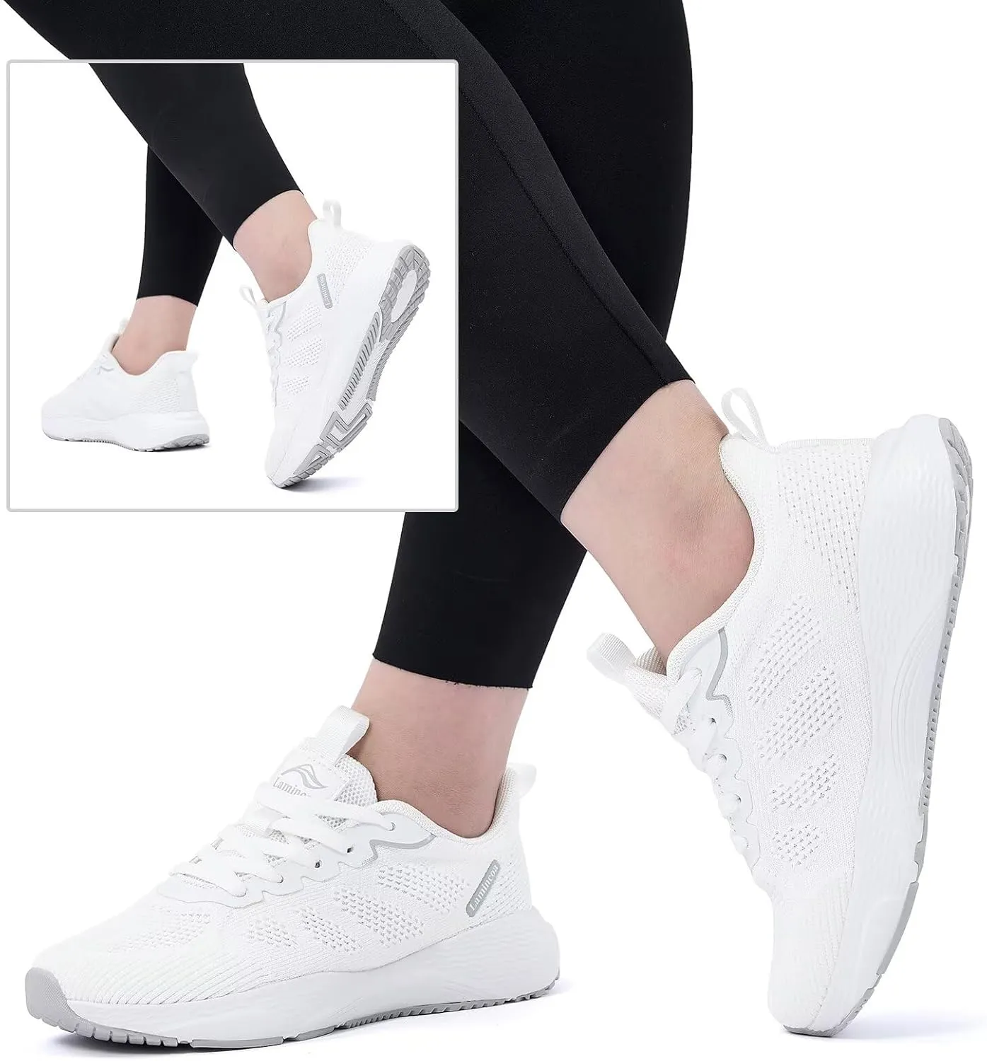 Lamincoa Women's Walking Shoes Running Lightweight Sneakers Comfortable Tennis Athletic Shoes Outdoor Gym Sport Workout