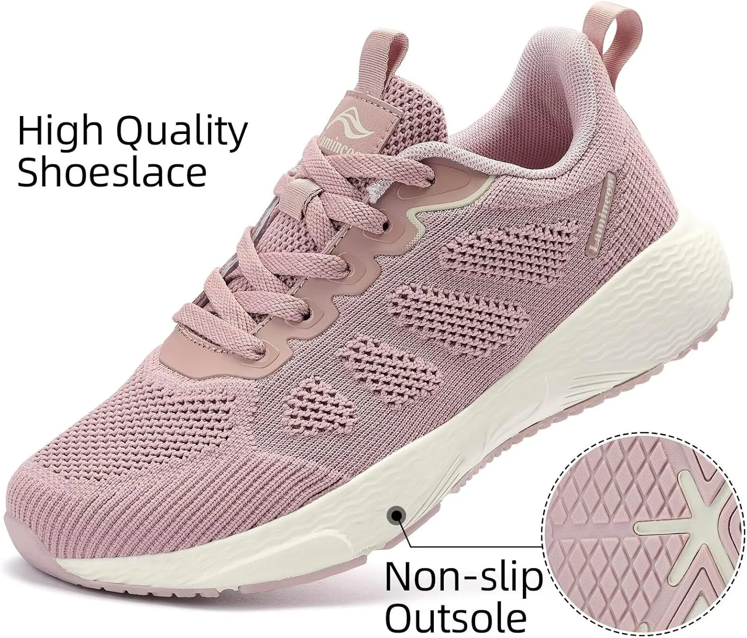 Lamincoa Women's Walking Shoes Running Lightweight Sneakers Comfortable Tennis Athletic Shoes Outdoor Gym Sport Workout