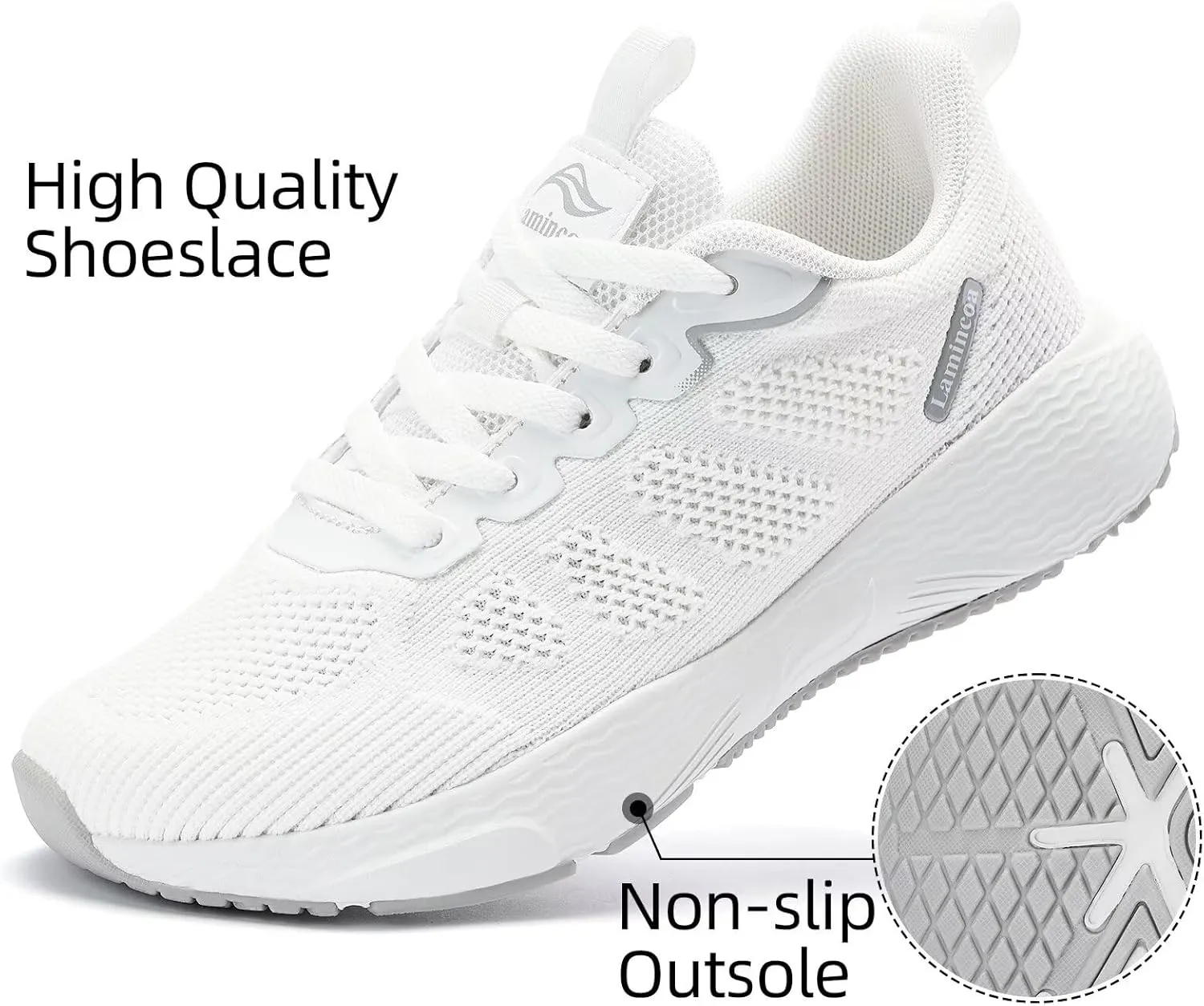 Lamincoa Women's Walking Shoes Running Lightweight Sneakers Comfortable Tennis Athletic Shoes Outdoor Gym Sport Workout