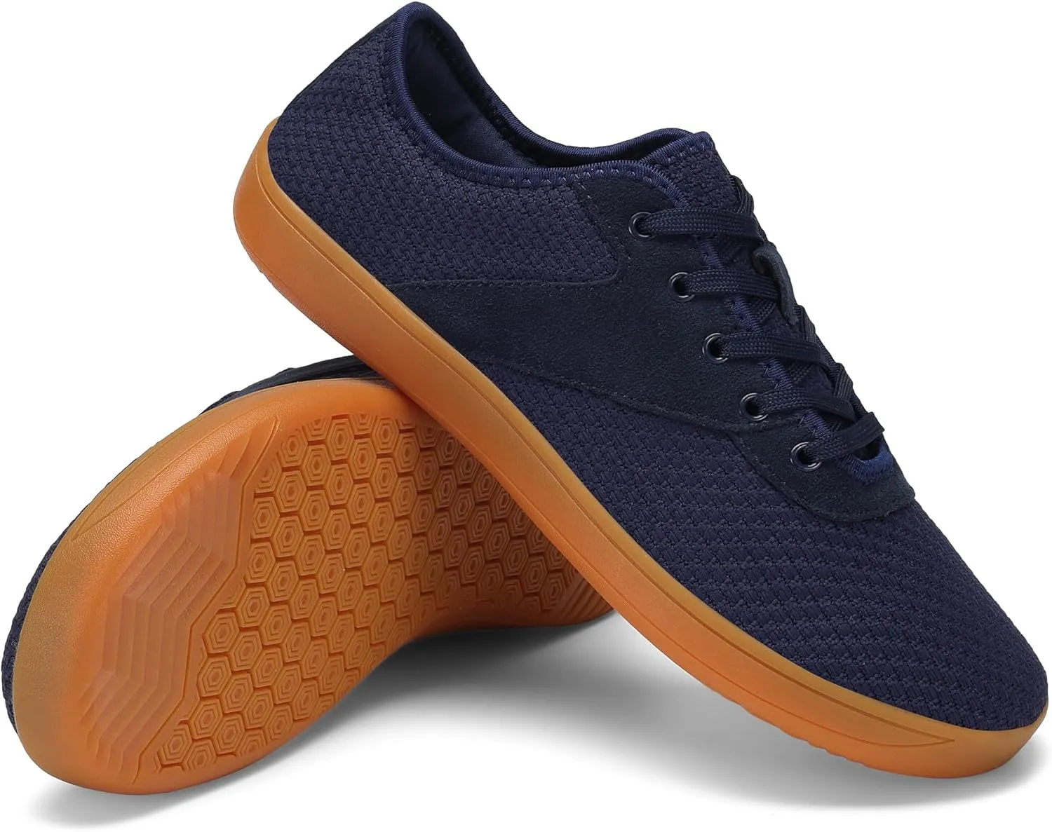LCGJR Men's Wide Toe Box Shoes Minimalist Barefoot Walking Shoes Extra Wide Width Zero Drop Shoes Lightweight Breathable Sneakers