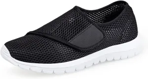 LEADER SHOW Men's Casual Comfort Walking Shoes Ultralight Flats Non-Slip Hook & Loop Fashion Sneakers