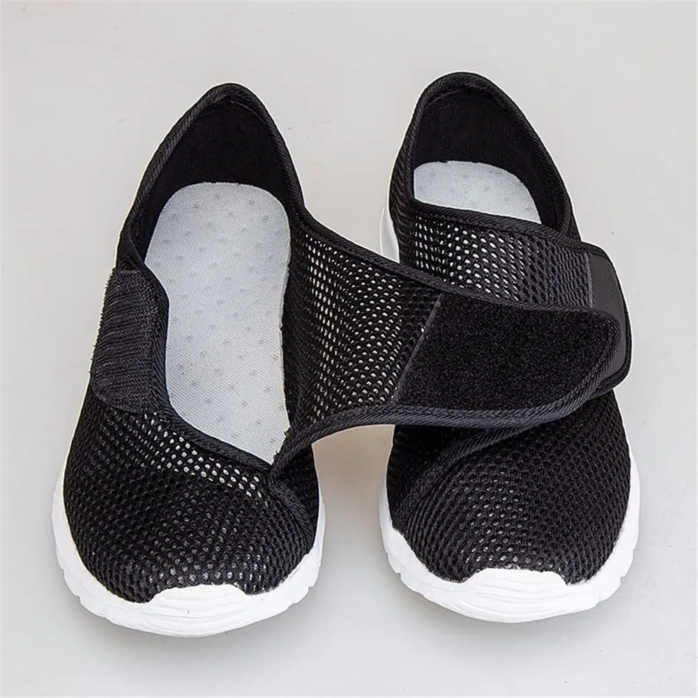 LEADER SHOW Men's Casual Comfort Walking Shoes Ultralight Flats Non-Slip Hook & Loop Fashion Sneakers