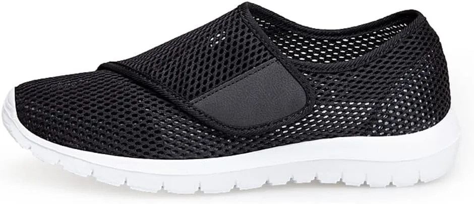 LEADER SHOW Men's Casual Comfort Walking Shoes Ultralight Flats Non-Slip Hook & Loop Fashion Sneakers