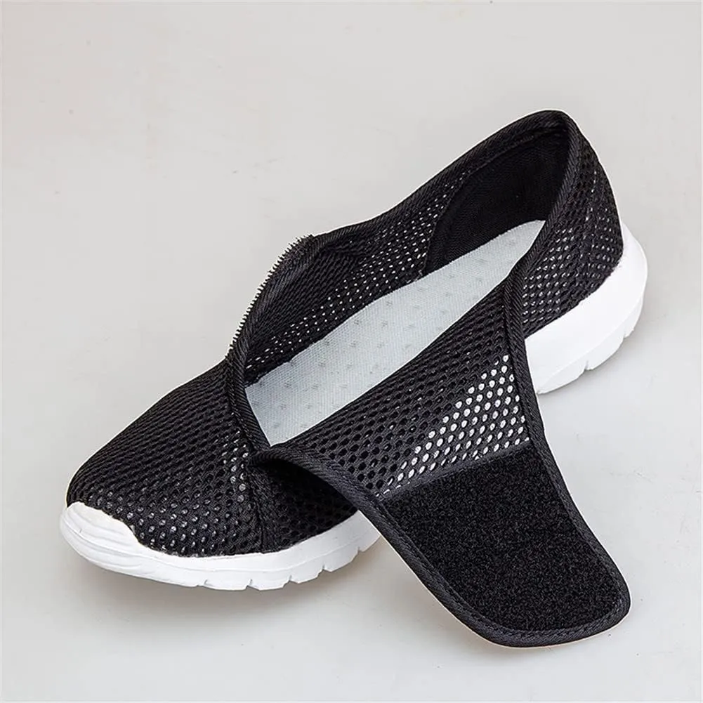 LEADER SHOW Men's Casual Comfort Walking Shoes Ultralight Flats Non-Slip Hook & Loop Fashion Sneakers