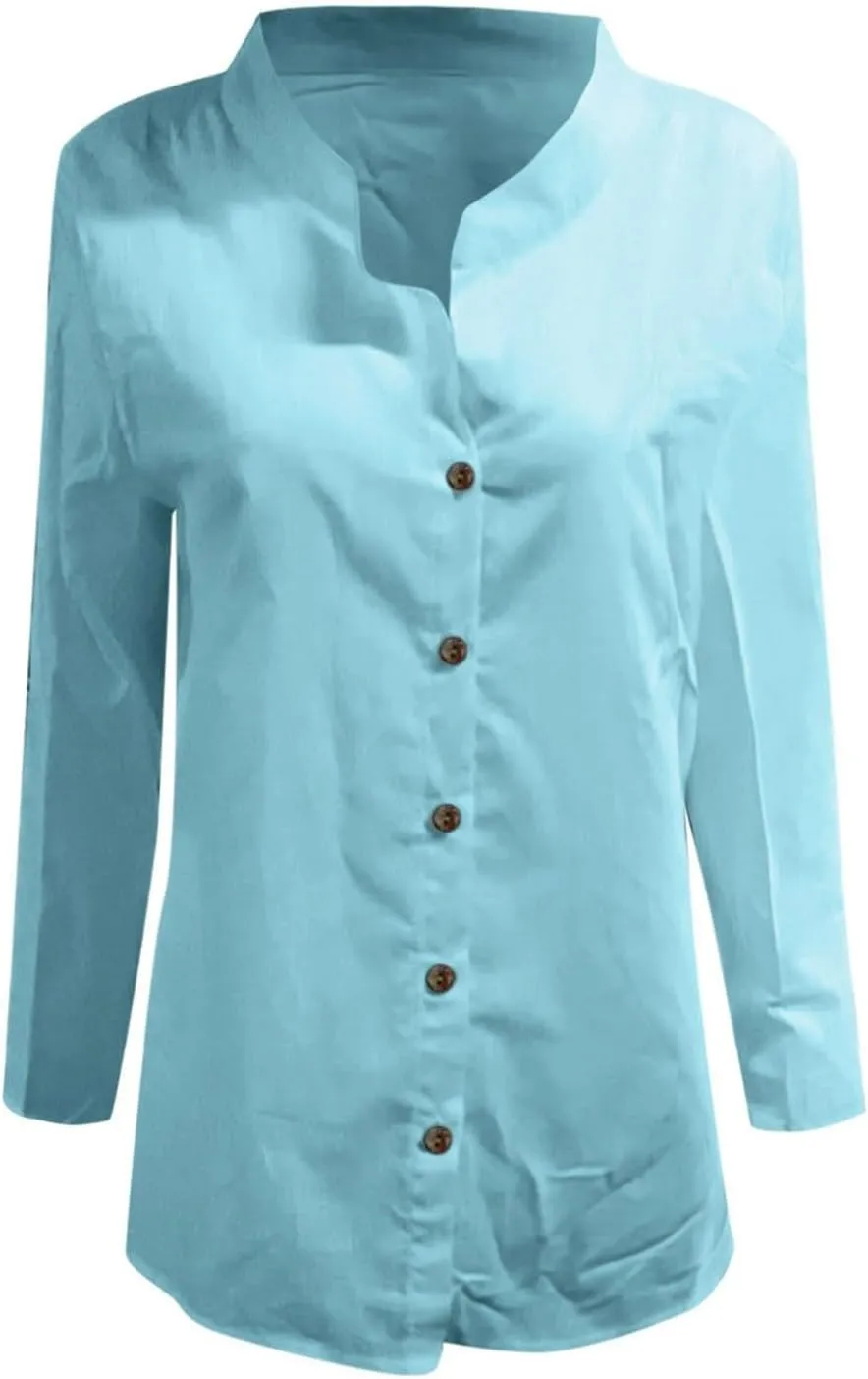 Linen Tops for Women 2025 Summer Button Down Swim Cover up Shirt Sexy Beach Blouse Bathing Suit Cover ups Dress Tops