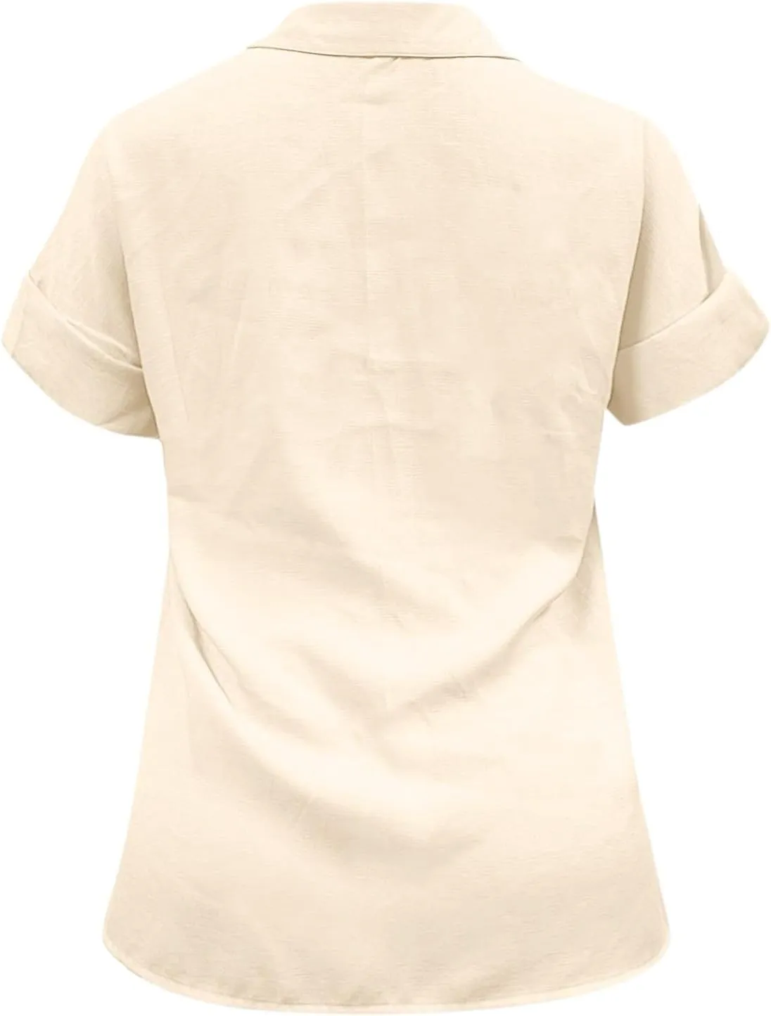 Linen Tops for Women 2025 Summer High Low Cotton Linen Shirt Button Down Embroidered Blouse Long Sleeve Tunic Tops