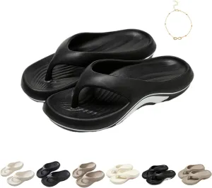 LOSD Pillow Arch Support Flip Flops for Women Men, 2025 Non Slip Soft Comfortable Walking Platform Sandals Beach Shoes