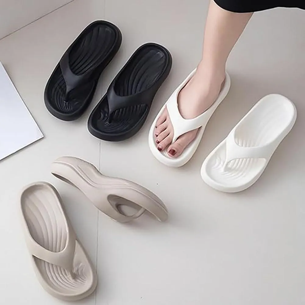 LOSD Pillow Arch Support Flip Flops for Women Men, 2025 Non Slip Soft Comfortable Walking Platform Sandals Beach Shoes