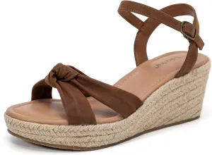 Luoika Women's Wide Width Wedge Sandals, Ankle Strap Open Toe Platform Espadrille Wedge Pump Heel Women's Sandals Concise Casual Summer Shoes.