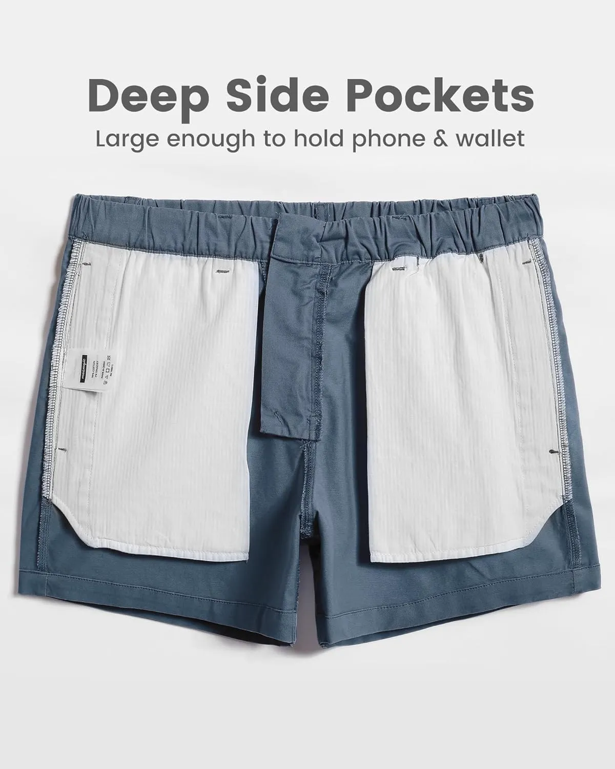maamgic Mens Shorts Casual 4 Inch Cotton Casual Shorts for Men Elastic Waistband Mens Casual Shorts Daily Wear