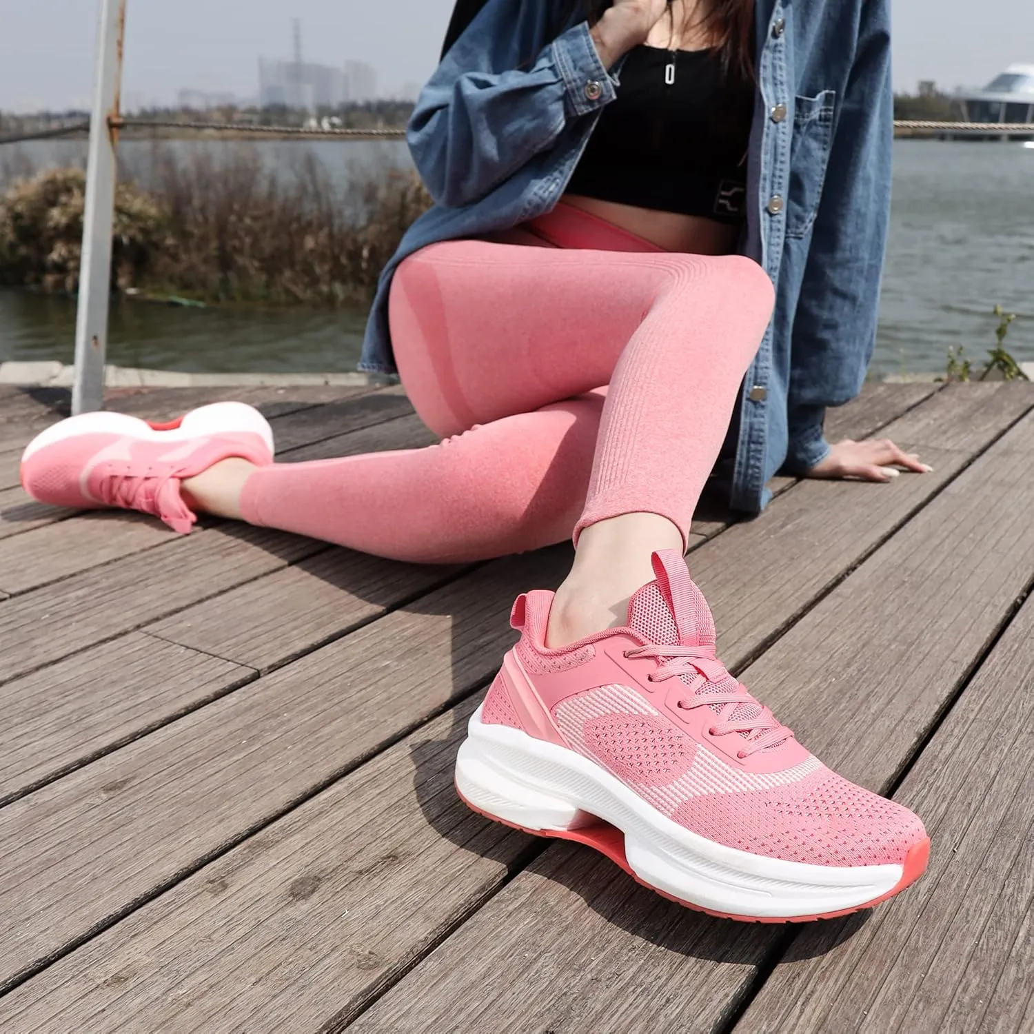 Makodax Womens Walking Shoes Non Slip Sneakers Comfortable Tennis Running Shoes