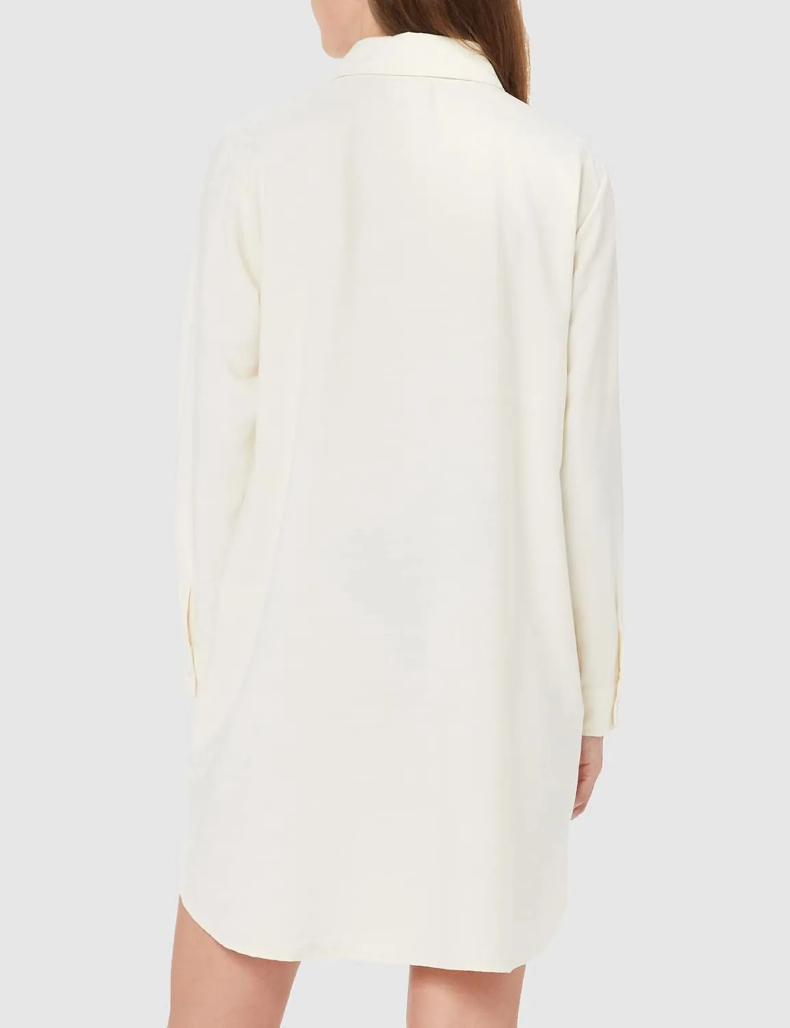 MANAIXUAN Women's Shirt Dress V Neck Long Sleeve Loose Casual with Pockets Front Button