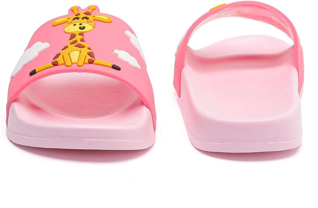 MEMON Toddler Little Kids Dinosaur Beach/Pool/Shower Slides/Anti-Skid Home Bath Slippers/Cute Summer Outdoor Shoes for Girls and Boys