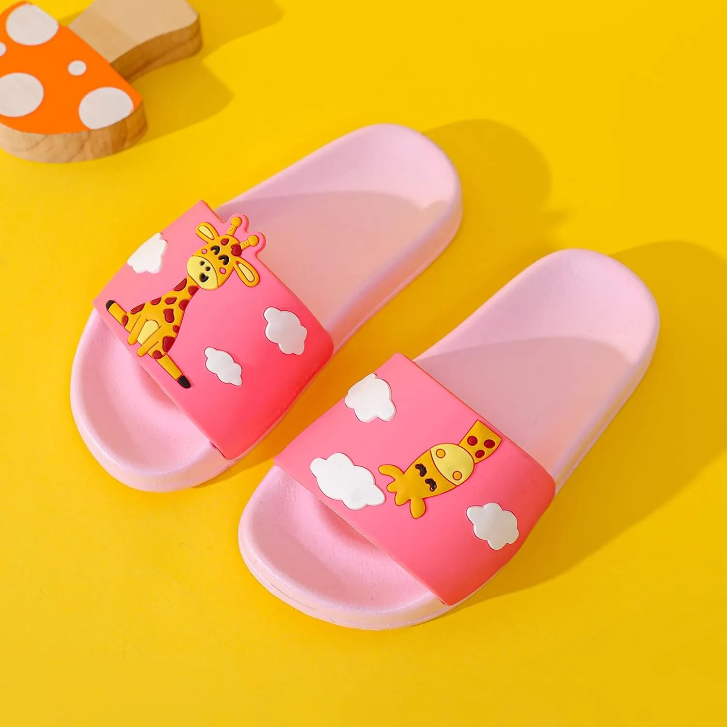 MEMON Toddler Little Kids Dinosaur Beach/Pool/Shower Slides/Anti-Skid Home Bath Slippers/Cute Summer Outdoor Shoes for Girls and Boys