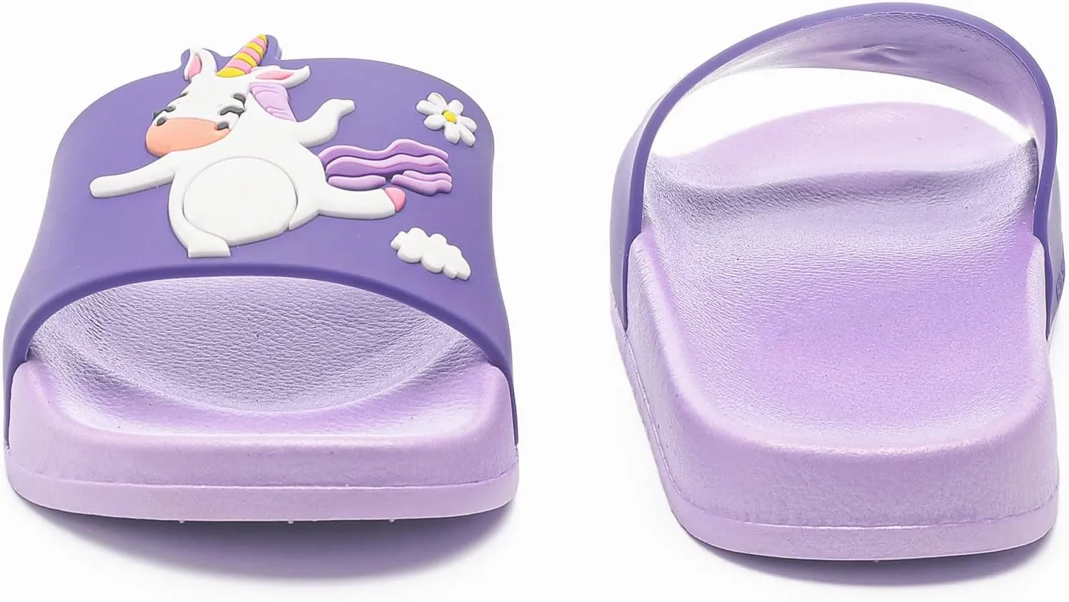 MEMON Toddler Little Kids Dinosaur Beach/Pool/Shower Slides/Anti-Skid Home Bath Slippers/Cute Summer Outdoor Shoes for Girls and Boys