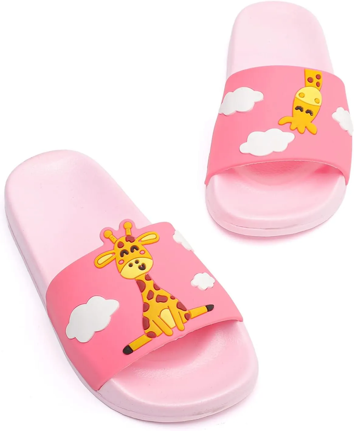 MEMON Toddler Little Kids Dinosaur Beach/Pool/Shower Slides/Anti-Skid Home Bath Slippers/Cute Summer Outdoor Shoes for Girls and Boys
