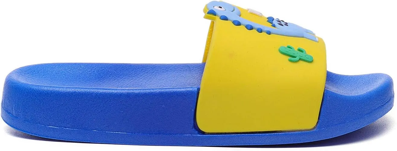 MEMON Toddler Little Kids Dinosaur Beach/Pool/Shower Slides/Anti-Skid Home Bath Slippers/Cute Summer Outdoor Shoes for Girls and Boys