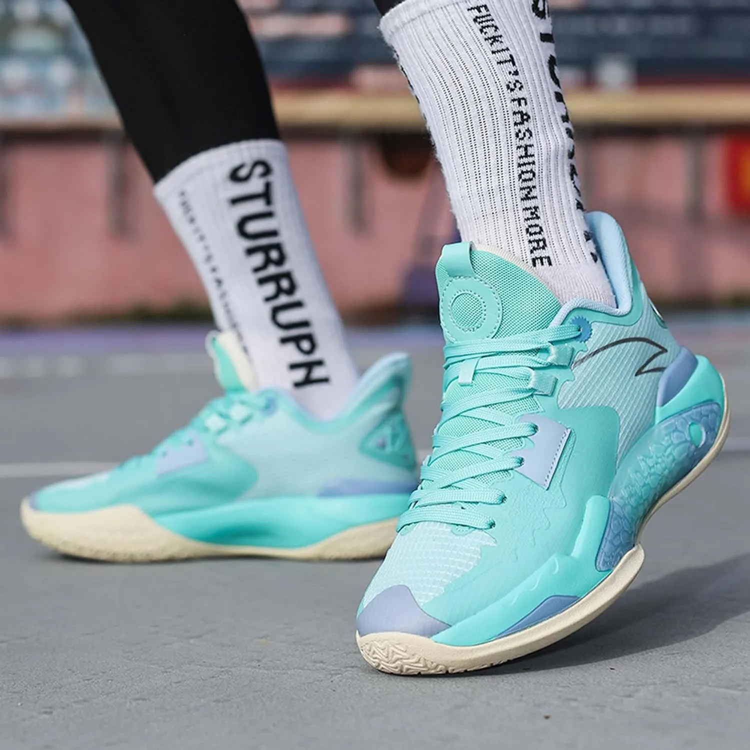 Men's Basketball Shoes Outdoor Running Shoes Breathable Anti-Slip Rebound Fitness Shoes Classic Sneakers