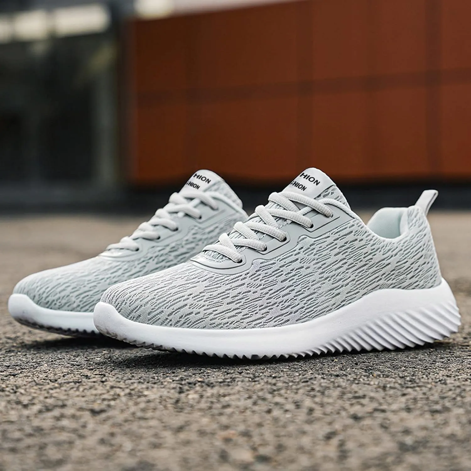 Men's Breathable Mesh Running Shoes, Comfortable Laced Sneakers for Spring/Summer Outdoor Activities, Perfect for Daily Wear and Sports for Men