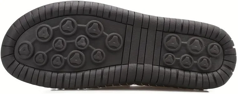 Men's Loafer Shoes with Side Zipper, Comfy Non-Slip Slip On Shoes, Men's Shoes, Spring and Summer