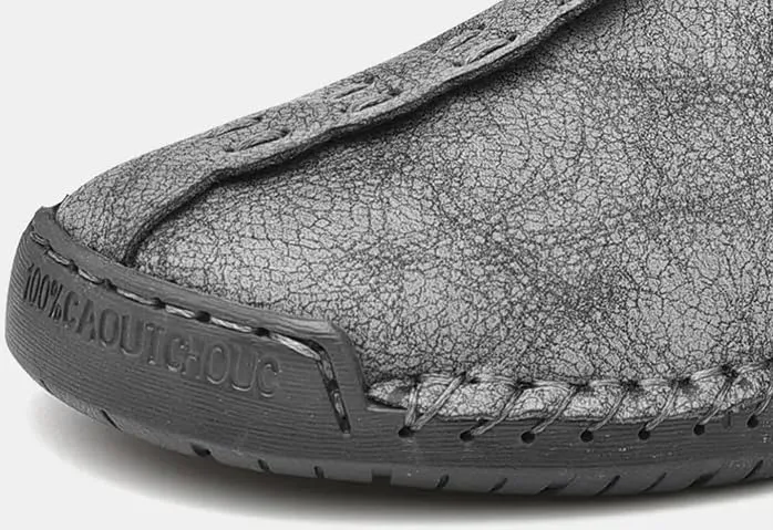 Men's Loafer Shoes with Side Zipper, Comfy Non-Slip Slip On Shoes, Men's Shoes, Spring and Summer
