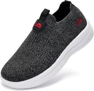 Men's Slip On Sneakers Walking Shoes Wide， Casual Soft Breathable Slip in Sock Sneakers，Non-Slip Rubber Sole, Workout,Athletic