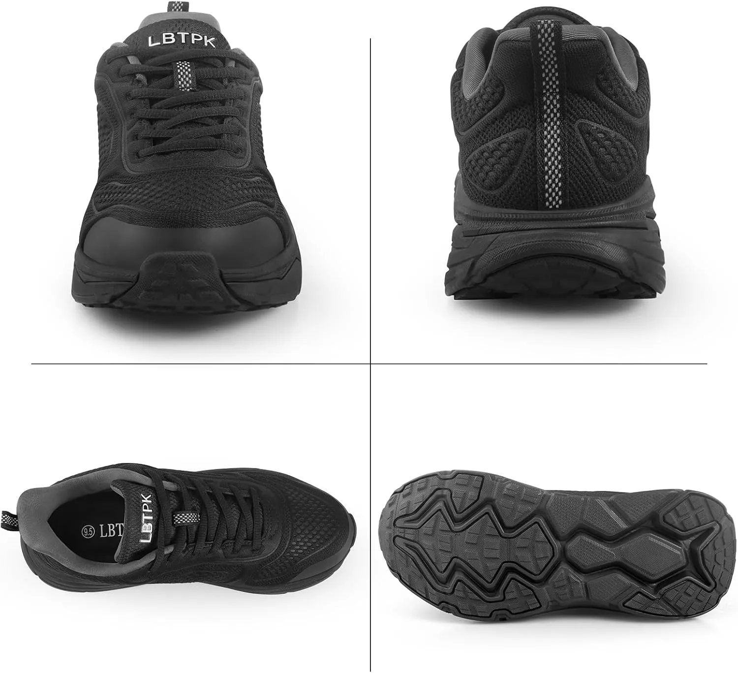 Mens Slip On Walking Shoes Running Tennis Shoes for Athletic Workout Gym Casual Non Slip Training Sneakers Breathable Knit Upper Indoor Outdoor