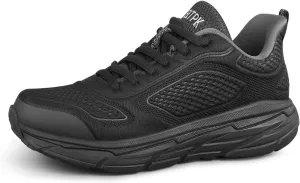 Mens Slip On Walking Shoes Running Tennis Shoes for Athletic Workout Gym Casual Non Slip Training Sneakers Breathable Knit Upper Indoor Outdoor
