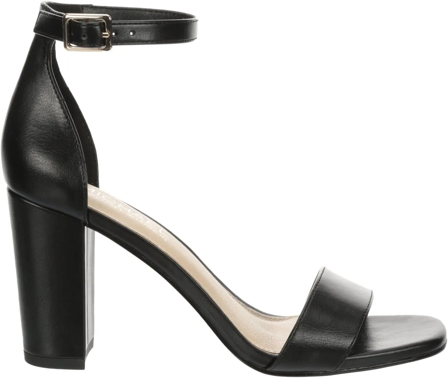 Michael By Michael Shannon Stella - Women's Open Square Toe Block High Heel Ankle Strap Sandals