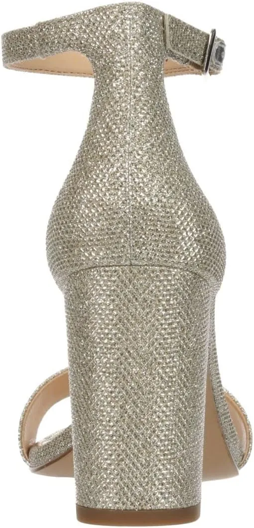 Michael By Michael Shannon Stella - Women's Open Square Toe Block High Heel Ankle Strap Sandals