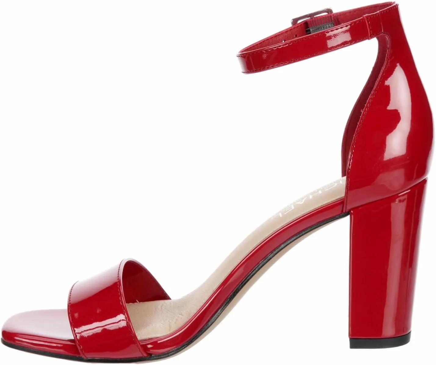 Michael By Michael Shannon Stella - Women's Open Square Toe Block High Heel Ankle Strap Sandals