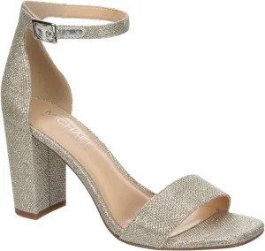 Michael By Michael Shannon Stella - Women's Open Square Toe Block High Heel Ankle Strap Sandals