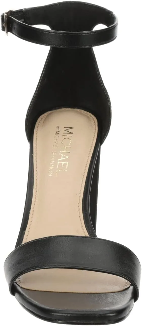 Michael By Michael Shannon Stella - Women's Open Square Toe Block High Heel Ankle Strap Sandals