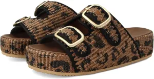 MICIFA Platform Sandals for Women Espadrille Wedges Summer Beach Sandals Comfortable Cute Woven Straw Crochet Sandals Shoes Casual Adjustable Double Buckle Strap Sandals