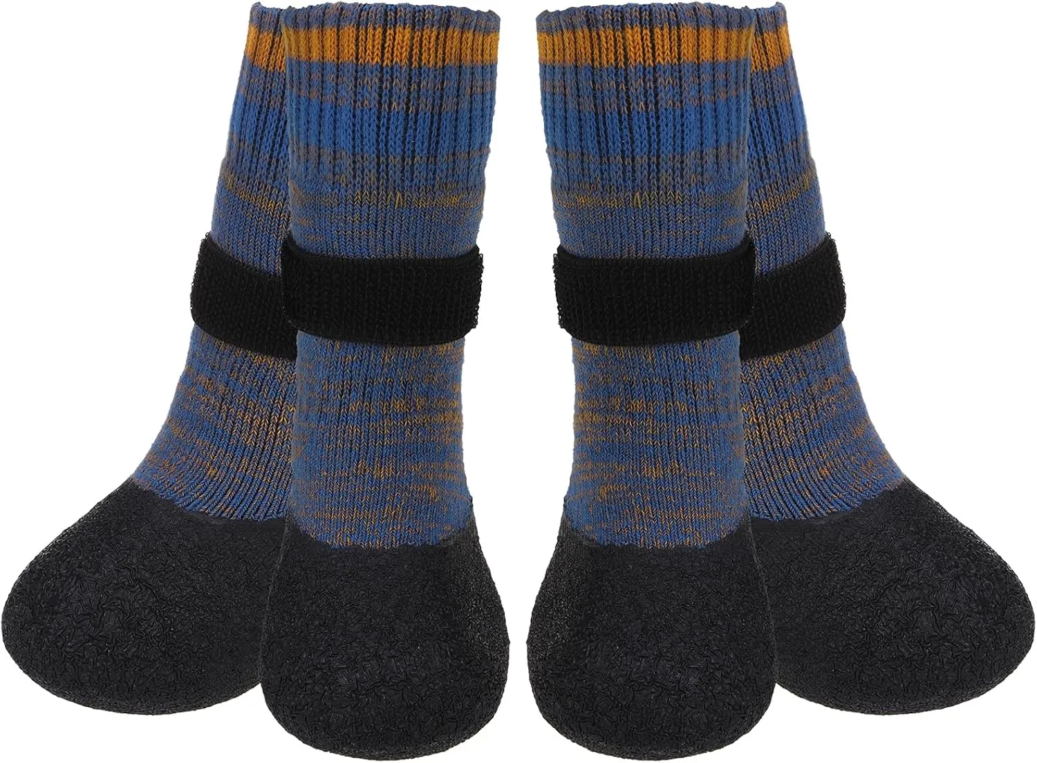 Mihachi Anti Slip Dog Socks, Dog Boots for Hardwood Floors Prevent Licking, Traction Control Waterproof Rubber Sole Paw Protectors for Small Medium Large Dogs, Blue Small