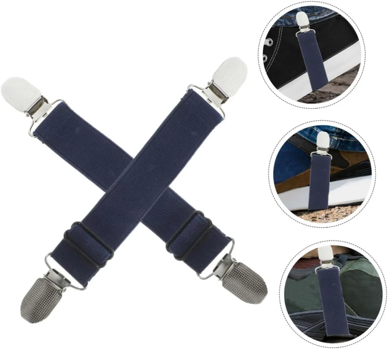 Mipcase Trouser Leg Clip Fixed Clip Elastic Belts Windproof Pants Shoes Clips Fixing Clips Fasteners Adjustable