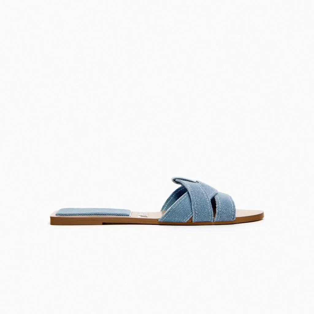MissHeel Braided Soft Padded Sandals Single Band Flats