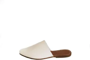 Moroccan Genuine Leather Mules Slides Low Heel Flats Comforatable Slip Ons Backless Slippers Almond/Pointed Toe Sandals Shoes