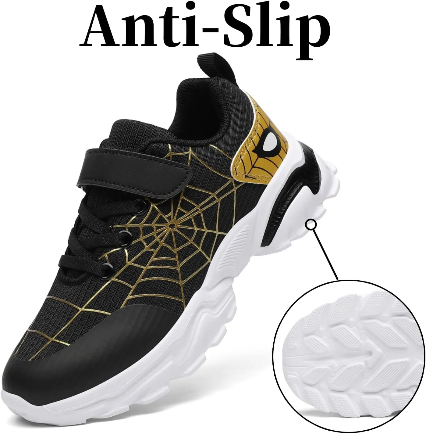 Nihaoya Kids Athletic Shoes Breathable Lightweight Sneakers for Boys & Girls Non-Slip Running Tennis Shoes with Web Pattern Design & Flexible Sole