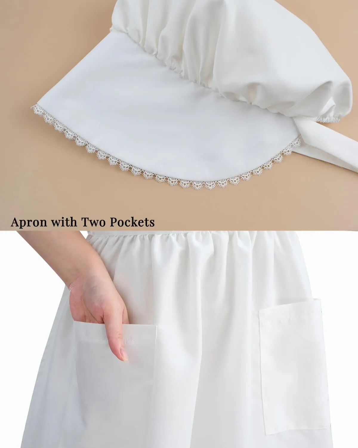 Nuoqi Pioneer Dress Women Prairie Dress with Bonnet Adult Long Colonial Costume