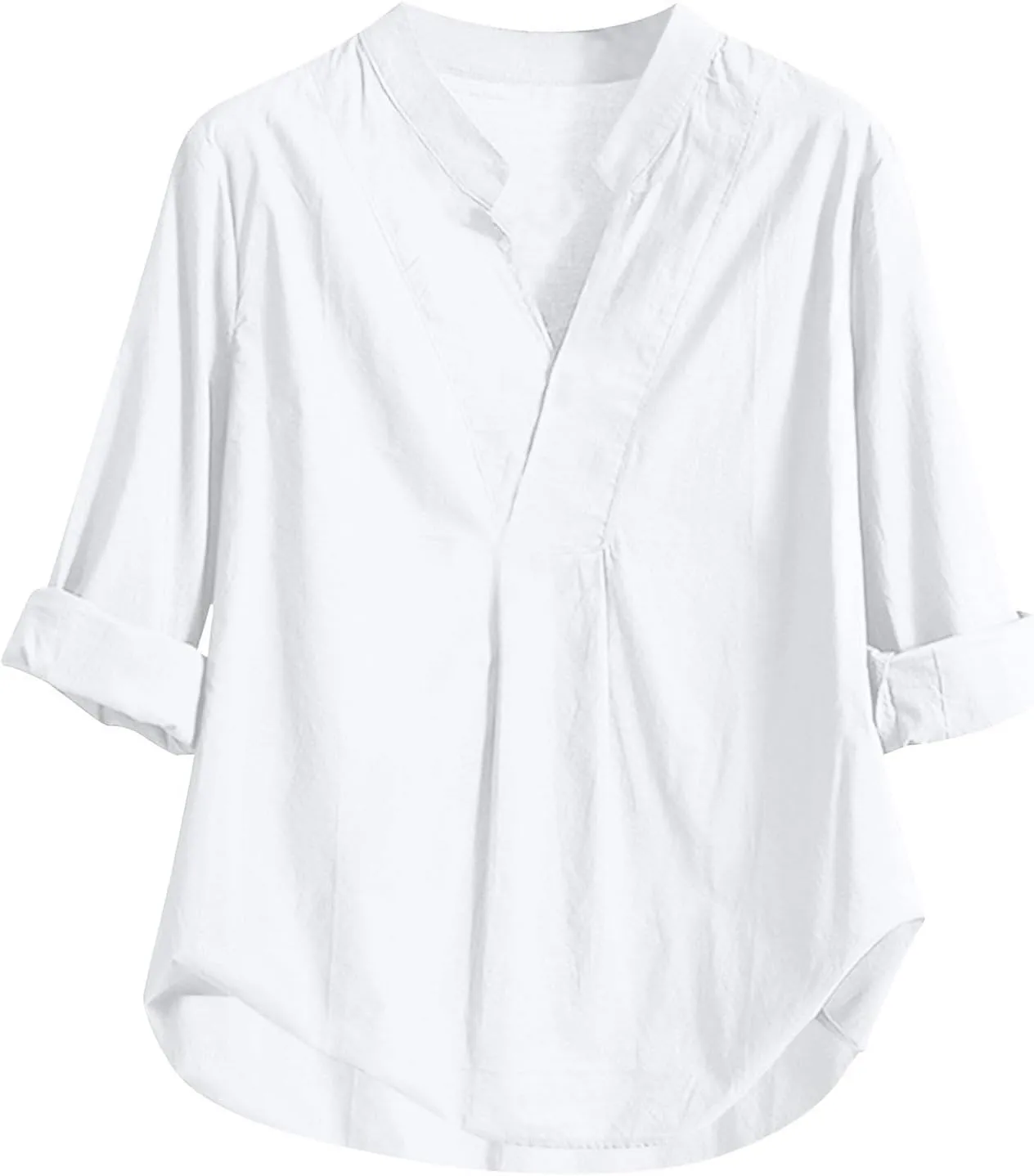Oversized Shirts for Women Casual Slanted Button Vneck Short Sleeve Tshirt Thin Lightweight Breathable Summer Outfits