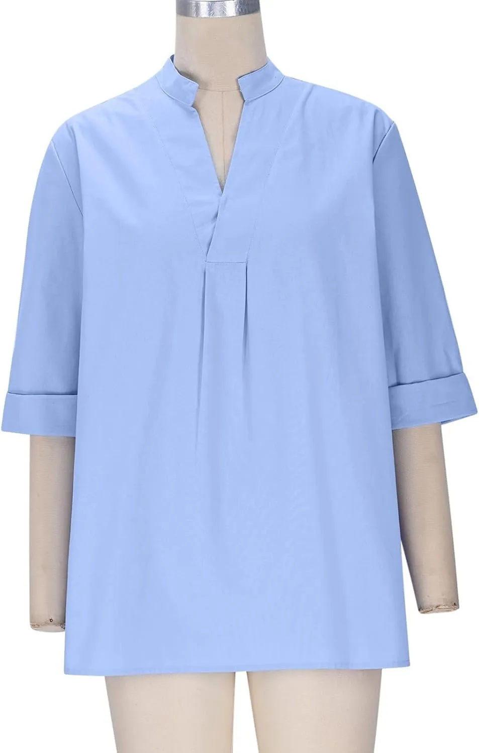 Oversized Shirts for Women Casual Slanted Button Vneck Short Sleeve Tshirt Thin Lightweight Breathable Summer Outfits